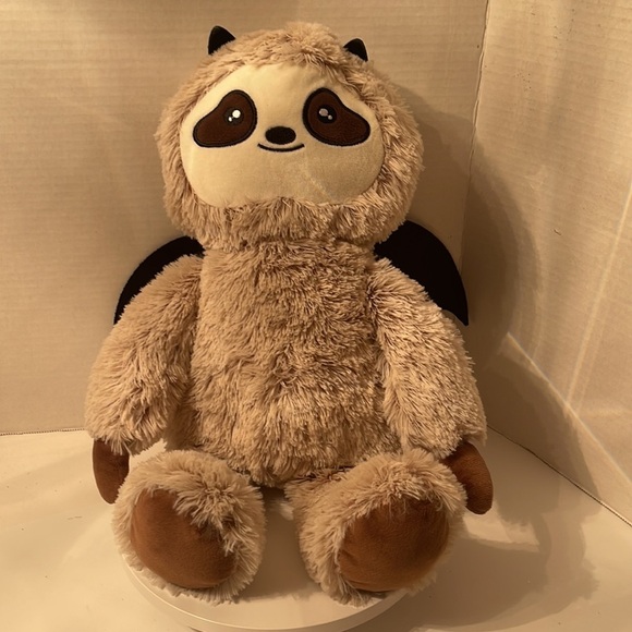 Snuggle Stuffed Animal  Sloth Heat & Hug Stuffed Animal With Bat Wings - Picture 4 of 4